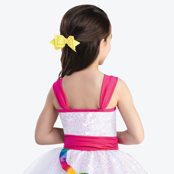 White Sequin Rainbow Accent Tutu - Picture 2 of 9